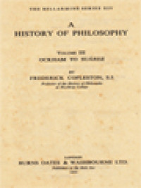 A History Of Philosophy III: Ockham To Suárez