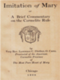 Image of Imitation Of Mary: Or A Brief Commentary On The Carmelite Rule