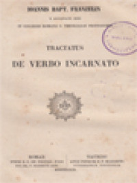 Image of Tractatus De Verbo Incarnato