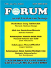 Image of Forum Filsafat: Penderitaan Orang Tak Bersalah, Allah Dan Penderitaan Manusia, Kebahagiaan Manusia Dalam Allah Menurut Yohanes Dari Salib, Kebahagiaan Menurut Montfort, Kebahagiaan Dalam Summa Theologica Dan Kakawin Arjunawiwaha