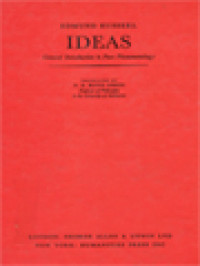 Image of Ideas: General Introduction To Pure Phenomenology