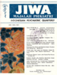 JIWA - Majalah Psikiatri Indonesian Psychiatric Quarterly - Tahun XXVII No. 2 Juni 1994