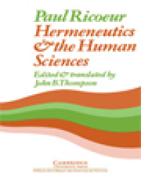 Image of Hermeneutics & The Human Sciences: Essays On Language, Action And Interpretation