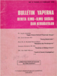 Bulletin Yaperna: Berita Ilmu-Ilmu Sosial Dan Kebudayaan - No. 5 Tahun - II Februari 1975