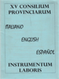 XV Consilium Provinciarum - Fatima, Portogallo, 1-1 Settembre 2003 (Italiano, English Español): Instrumentum Laboris