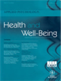 Applied Psychology: Health And Well-Being