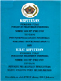 Keputusan Pengurus Pesatuan Wartawan Indonesia Nomor: 009 / PP-PWI / 1989 Tentang Petunjuk Pelaksanaan Penertiban Wartawan Dan Kewartawanan Dan Surat Keputusan Pengurus Pusat Persatuan Wartawan Indonesia Nomor: 010 / PP-PWI / 1989 Tentang Petunjuk Pelaksanaan Penggantian Kartu Anggota / Pers Secara Massal