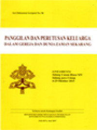 Panggilan Dan Perutusan Keluarga Dalam Gereja Dan Dunia Zaman Sekarang: LINEAMENTA Sidang Umum Biasa XIV Sidang Para Uskup, 4-25 Oktober 2015