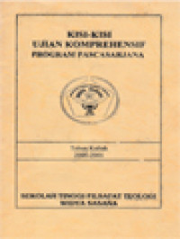 Kisi-Kisi Ujian Komprehensif Program Pascasarjana Tahun Kuliah 2000-2001