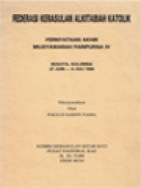 Image of Federasi Kerasulan Alkitabiah Katolik: Pernyataan Akhir Musyawarah Paripurna IV, Bogota, Kolumbia 27 Juni - 6 Juli 1990