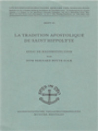 Image of La Tradition Apostolique De Saint Hippolyte: Essai De Reconstitution