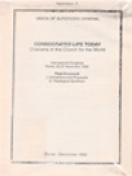 Consecrated Life Today: Charisms In The Church For The World (Final Document: I. Convictions And Proposals; II. Theological Synthesis) - International Congress, Rome, 22-27 November 1993