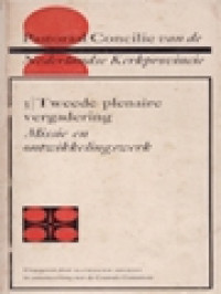 Image of Pastoraal Concilie Van De Nederlandse Kerkprovincie 3: Tweede Plenaire Vergadering - Missie En Ontwikkelingswerk