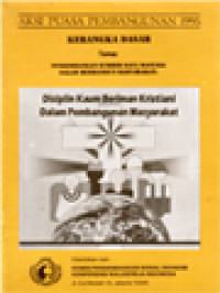 Disiplin Kaum Beriman Kristiani Dalam Pembangunan Masyarakat: Kerangka Dasar - Aksi Puasa Pembangunan 1995