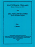 Portofolio & Penilaian Dalam Pelaksanaan KBK Dan Multigrade Teaching Dalam Pendidikan Agama