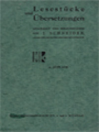 Lesestücke Und Übersetzungen (2. Auflage)