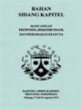 Bahan Sidang Kapitel: Rancangan Proposisi, Rekomendasi, Dan Perubahan Statuta