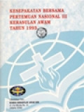 Kesepakatan Bersama Pertemuan Nasional III Kerasulan Awam Tahun 1993