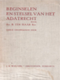 Image of Beginselen En Stelsel Van Het Adatrecht