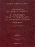 Corpus Christianorum: Thesaurus Patrum Latinorum, Thesaurus Sancti Bernardi Claraevallensis (Series A - Formae: Enumeratio Formarum, Index Formarum A Tergo Ordinatarum)