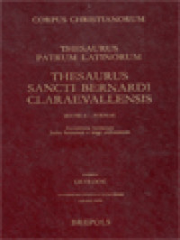 Image of Corpus Christianorum: Thesaurus Patrum Latinorum, Thesaurus Sancti Bernardi Claraevallensis (Series A - Formae: Enumeratio Formarum, Index Formarum A Tergo Ordinatarum)