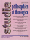 Studia Philosophica Et Theologica: Mendidik Integritas: Konsep Kesatuan Pribadi (Einheit Der Person) Di Dalam Filsafat Pendidikan Julian Nida - Rumelin; Pembauran Cakrawala Yang Mentransformasi Hidup Dalam Pembukaan Surat Paulus Kepada Jemaat Galatia (Gal 1:11-24); Memandang Mukjizat Penyembuhan Dalam Terang Iman; Mengimani Yesus Kristus Sang Pembebas: Suatu Upaya Berkristologi Dalam Konteks Pemiskinan Gereja Indonesia