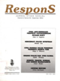 Image of Respons: Etika Anti-Kekerasan: Perspektif Postmodernisme Richard Porty, Mencermati Politik Ketertiban, Citra Manusia Dalam Pemikiran Pramudya Ananta Toer, Urgensi Dialog dan Etika Global, Korupsi: Praktik, Korban, dan Dimensi Kejahatannya, Catatan Respons