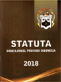 Statuta Ordo Karmel Provinsi Indonesia 2018