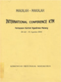 Makalah-Makalah International Conference KTM, Pertapaan Karmel Ngadireso Malang, 28 Juli - 01 Agustus 2004