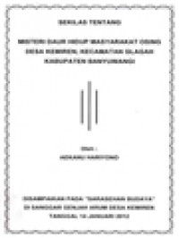Image of Sekilas Tentang Misteri Daur Hidup Masyarakat Osing Desa Kemiren, Kecamatan Glagah Kabupaten Banyuwangi