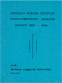 Sejarah Suster Ursulin Biara Kepanjen - Malang Tahun 1863-1986