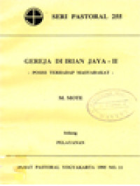 Gereja Di Irian Jaya II: Posisi Terhadap Masyarakat - Pelayanan