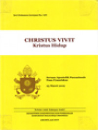 Christus Vivit: Kristus Hidup - Seruan Apostolik Pascasinode Paus Fransiskus 25 Maret 2019