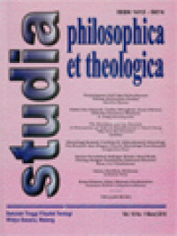 Studia Philosophica Et Theologica: Perjumpaan Injil dan Kebudayaan Dalam Kerasulan Paulus; Fakta dan Sejarah Usaha mengkaji Alam Pikiran Dibalik Peristiwa Historis; The Rootless and the Rooted, A Discussion of 'Self on Hanifkureihi's Short Story 