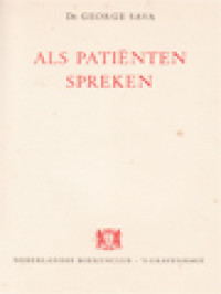 Image of Als Patiënten Spreken