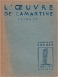 Image of L'oeuvre De Lamartine: Extraits