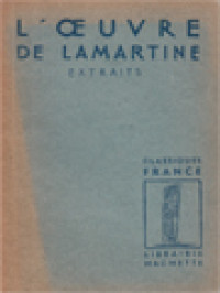 L'oeuvre De Lamartine: Extraits