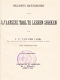 Image of Beknopte Handleiding Om De Javaansche Taal Te Leeren Spreken