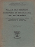 Valeur Des Décisions Doctrinales Et Disciplinaires Du Saint-Siège: Syllabus, Index, Saint-Office, Galilée.