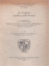 Image of St. Cyprian On The Lord's Prayer (An Abstract Of A Dessertation)