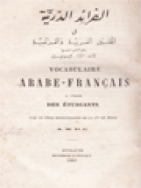 Image of Vocabulaire Arabe-Français A L'usage Des Étudiants