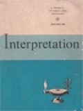 Interpretation: A Journal Of Bible And Theology