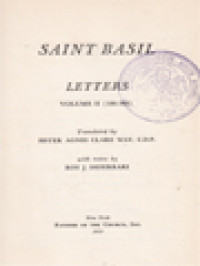 The Fathers Of The Church 28: Saint Basil - Letters Volume II (186-368)