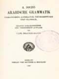 Arabische Grammatik: Paradigmen, Literatur, Übungsstücke Und Glossar