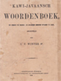 Kawi-Javaansch Woordenboek, Ten Behoeve Van Degenen, Die Javaansche Gedichten Wenschen Te Lezen, Opgesteld