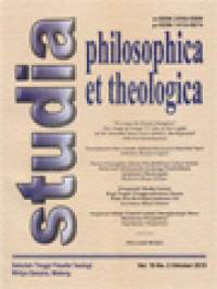 Image of Studia Philosophica Et Theologica: 