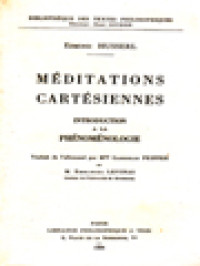 Méditations Cartésiennes: Introduction A La Phénoménologie