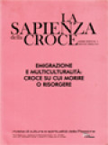 La Sapienza Della Croce: Emigrazione E Multiculturalità: Croce Su Cui Morire O Risorgere