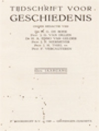 Tijdschrift Voor Geschiedenis: Themistocles (Een Polemiek); De Mogelijkheid Van Vooruitgang; De Lage Landen In DE Westeuropese Politiek Omstreeks 500; Richard Von Kuhlmann En Zijn Tijd; De Doctrinairen Tijdens De Restauratie; Het Derde Humanisme; Leicester En Overijsel; De Illustre School Te Breda En Haar Boekerij; Waren Willem  IV En Frederik De Grote Vrienden; Judge Jeffreys; Xenophon Als Voorloper Van Het Hellenisme; Carcopino's Oordeel Over Cicero; In Memoriam M. P. Charlesworth