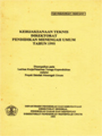 Kebijaksanaan Teknis Direktorat Pendidikan Menengah Umum Tahun 1995